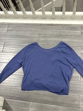 Victoria's Secret Blue Long Sleeve Scoop Neck Top